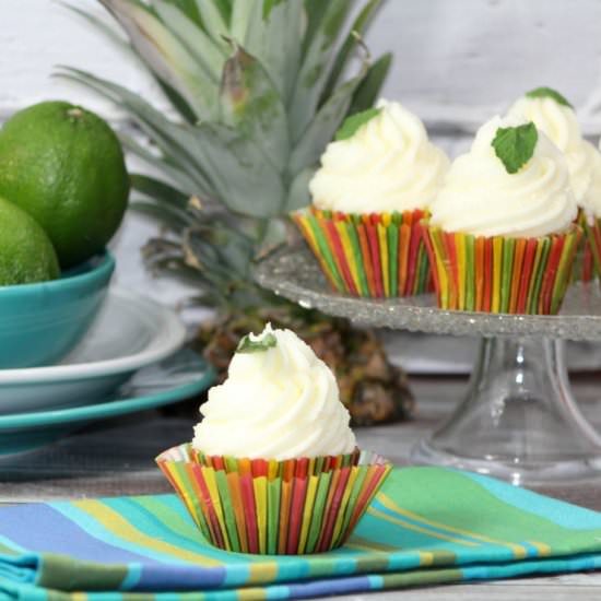 Pineapple Mojito Cupcakes