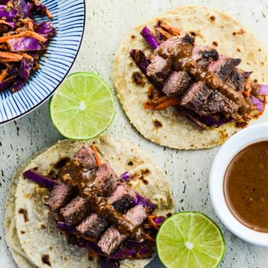 Steak Tacos with Indonesian Salad