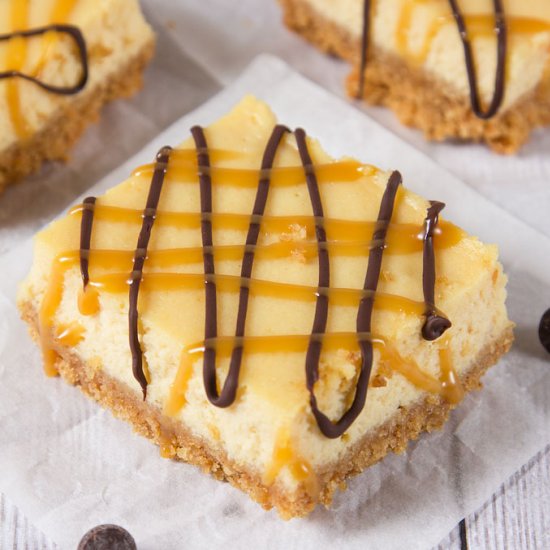 Salted Caramel Cheesecake Bars