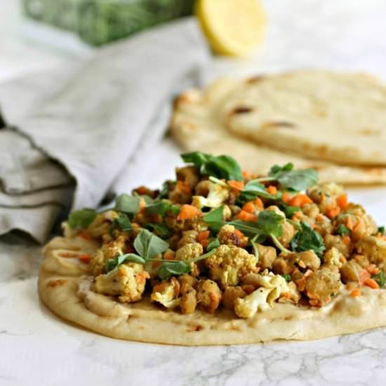 Curried Chickpea & Hummus Sandwich