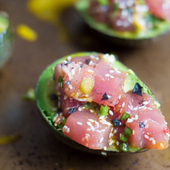 Ahi Poke Avocado Boats