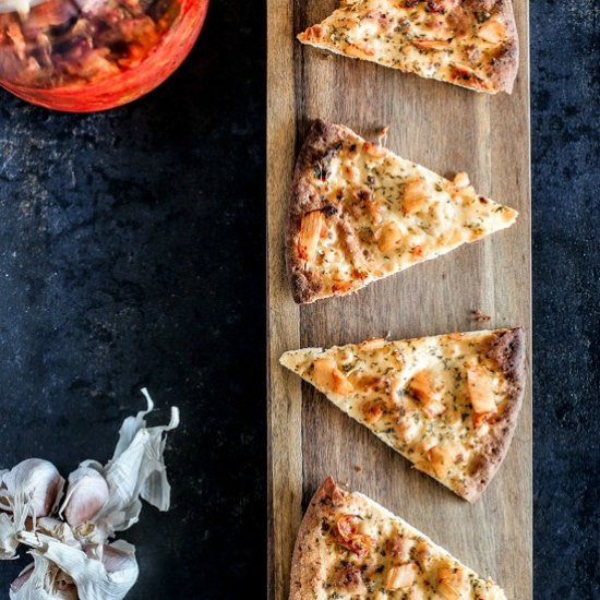 Stone Baked Garlic Kimchi Pizza