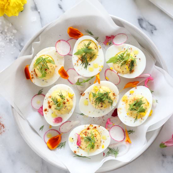 Caesar Deviled Eggs