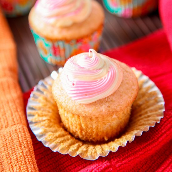 Rainbow Sherbet Cupcakes