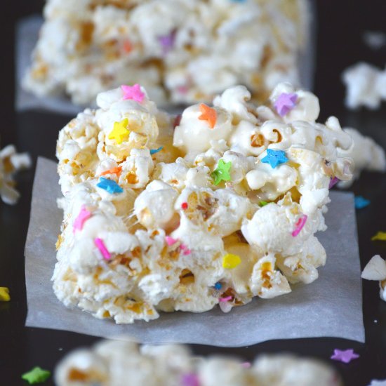 Funfetti Marshmallow Popcorn Bars