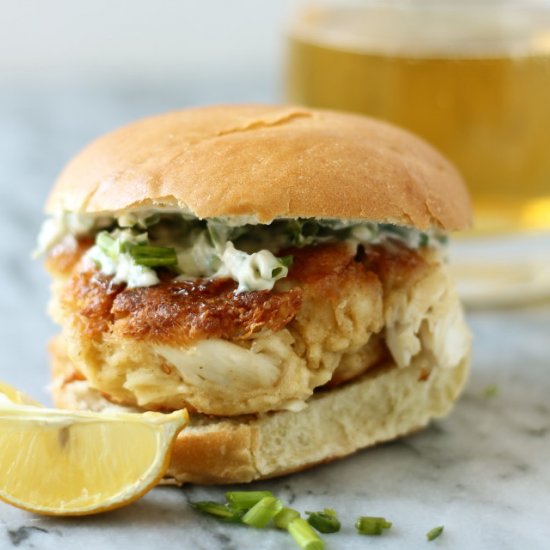 crab cake sandwiches