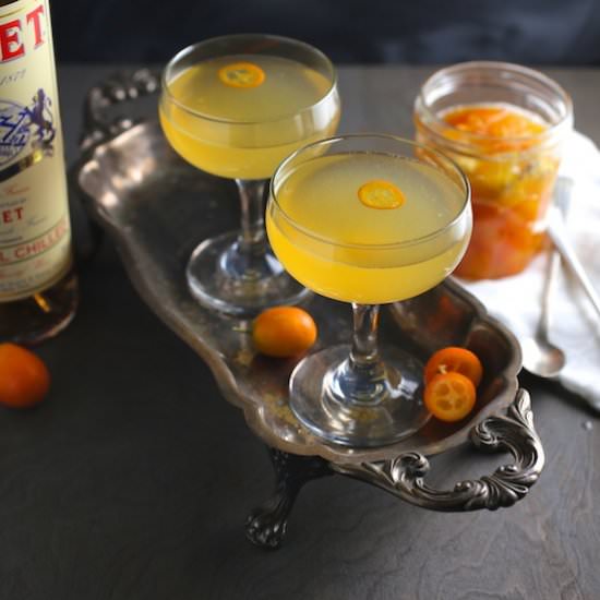 Kumquat-Ginger Rose Cocktail