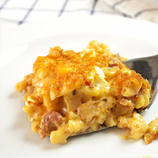 Feta and Sausage Mac and Cheese