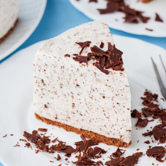 No-bake stracciatella cheesecake