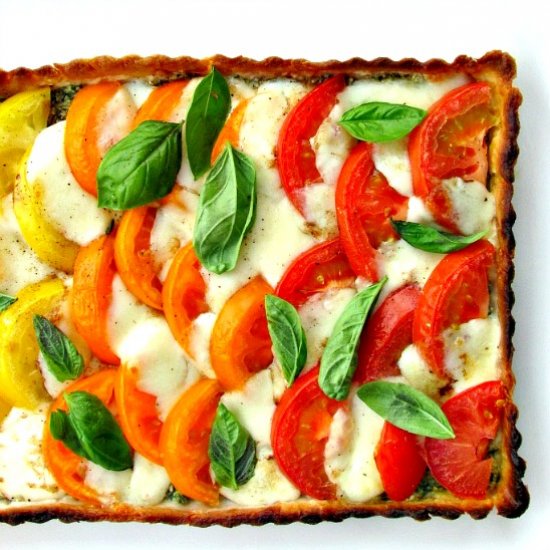 Caprese Pesto Tart