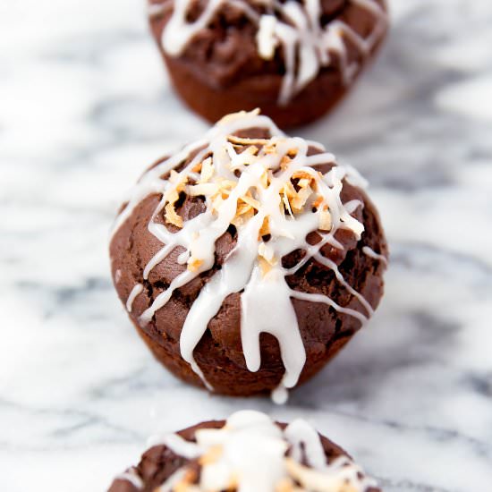 Double Chocolate Coconut Muffins