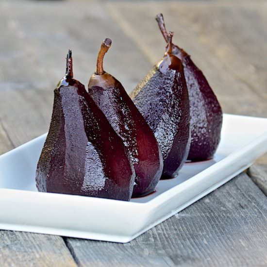 Wine Poached Pears