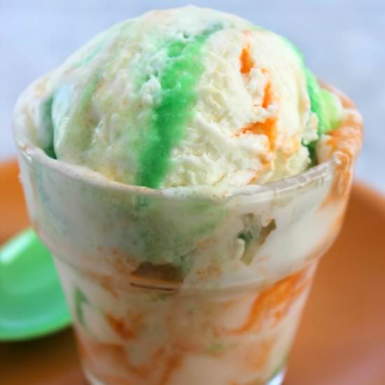 No Churn Jello Swirl Ice Cream