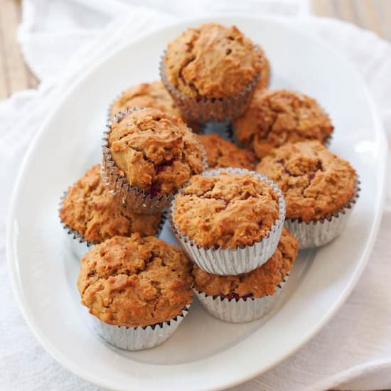 Whole Grain PBJ Muffins