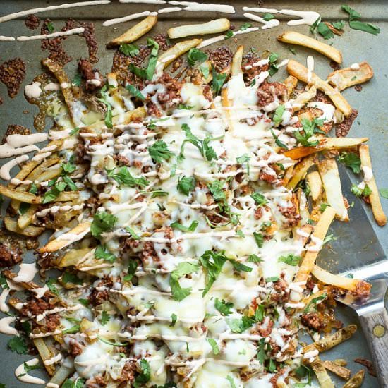 Chorizo French Fry Nachos