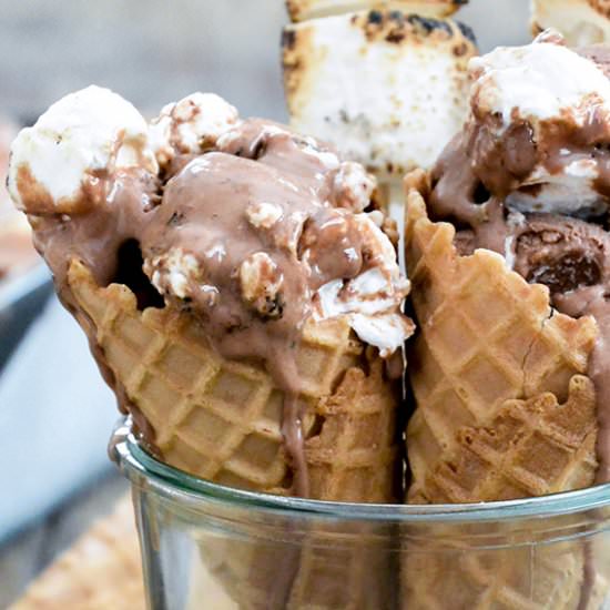 Chocolate and Marshmallow Gelato