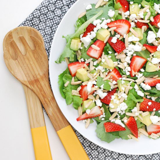 Spinach, Kale, & Strawberry Salad