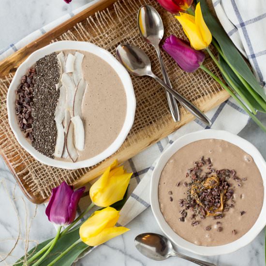 Chocolate PB Banana Smoothie Bowl