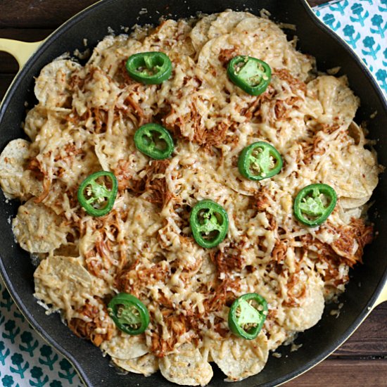 Slow Cooker BBQ Chicken Nachos