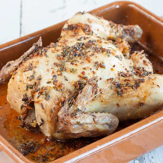 Lavender and Garlic Roasted Chicken