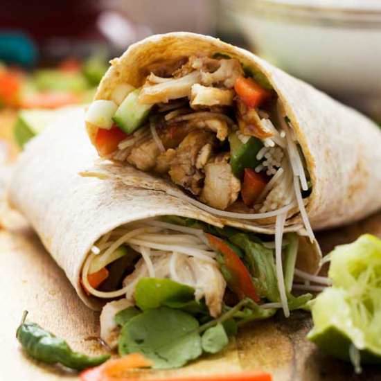 Hoi Sin Chicken Noodle Wrap