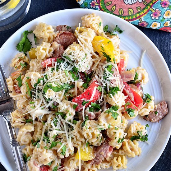 Creamy Cajun Pasta w Smoked Sausage