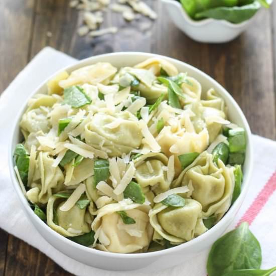 Spinach Artichoke Tortellini Salad