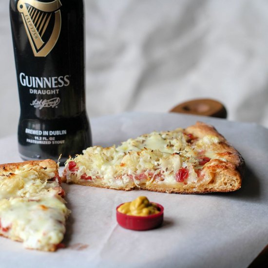 Guinness Corned Beef Reuben Pizza