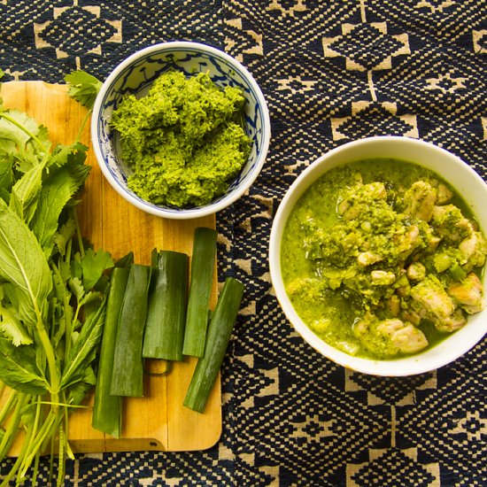 Green Masala Chicken Curry