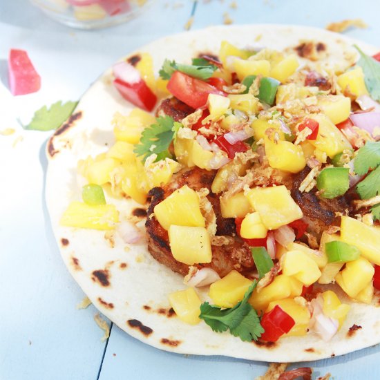 Jackfruit Salsa Grilled Shrimp Taco