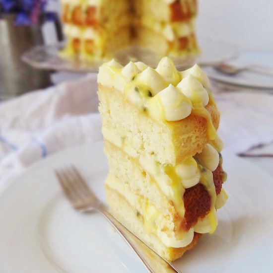 Passion Fruit Coconut Cake