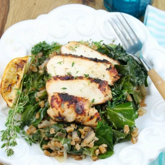 Lemon Grilled Chicken with Farro