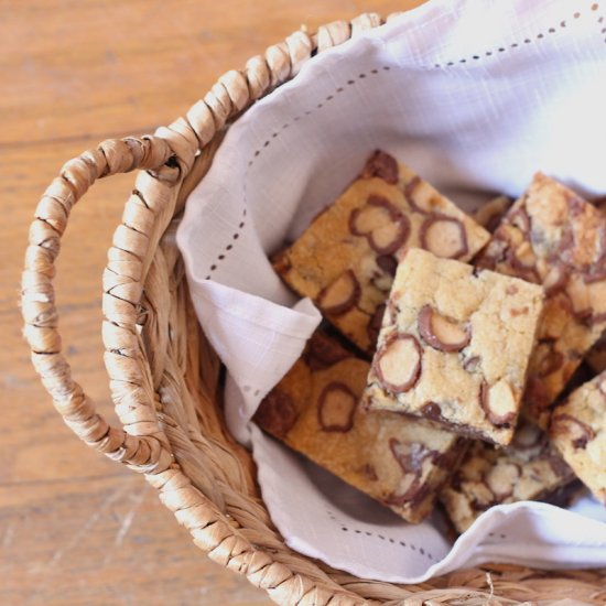 Malted Chocolate Chip Cookie Bars