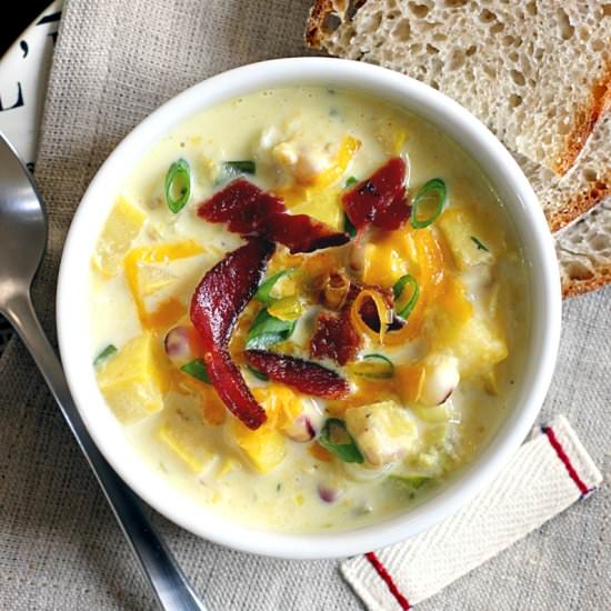 Summer Squash and Corn Chowder