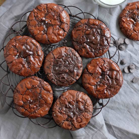 Double Chocolate Fudge Cookies