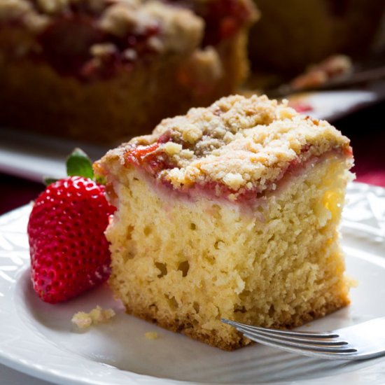 Strawberry Rhubarb Coffee Cake