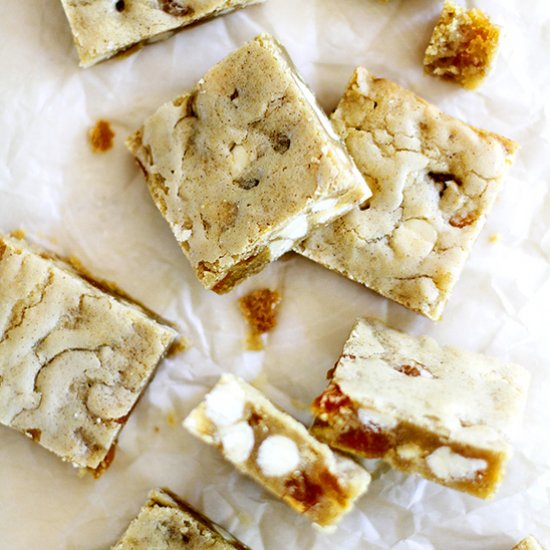 Brown Butter Apricot Blondies