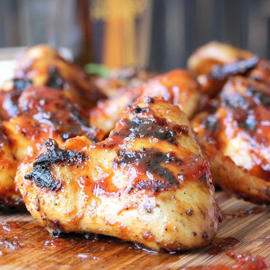 Bourbon Maple BBQ Chicken Wings