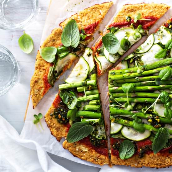 Crispy Flatbread Veggie Pizza