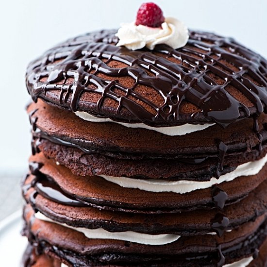 Black & White Pancake Cake