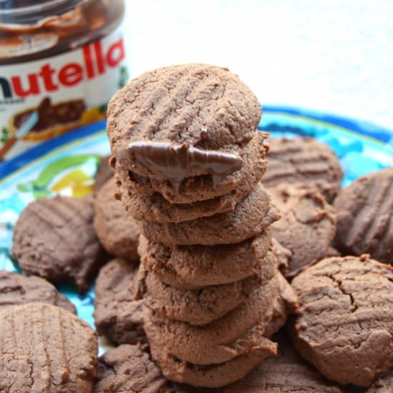 Eggless Nutella Cookies