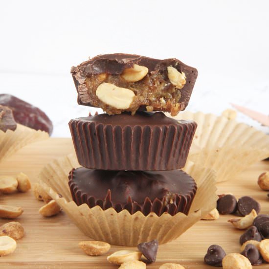 Healthy Snickers Cups