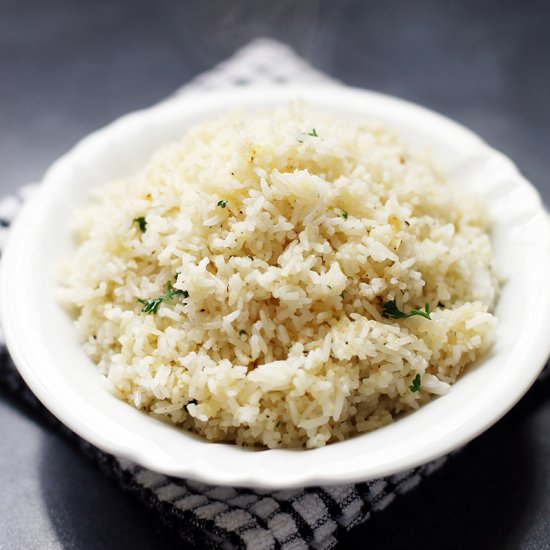 Butter Garlic Herb Rice