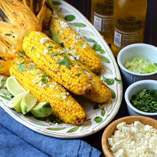 Grilled chipotle lime corn