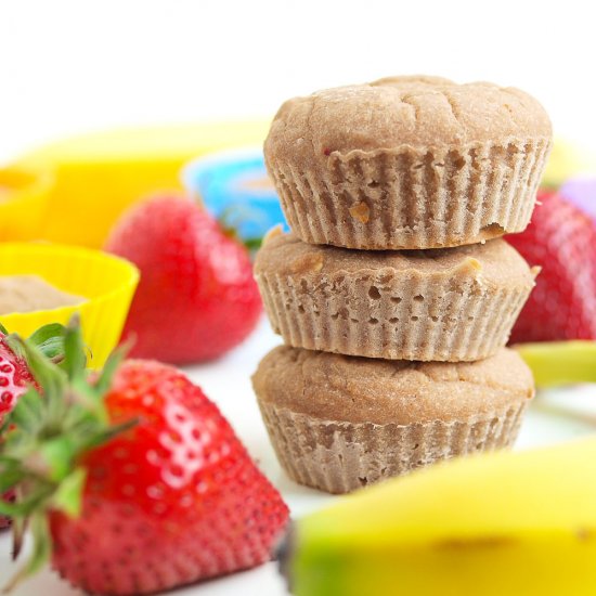 Strawberry Banana Blender Muffins