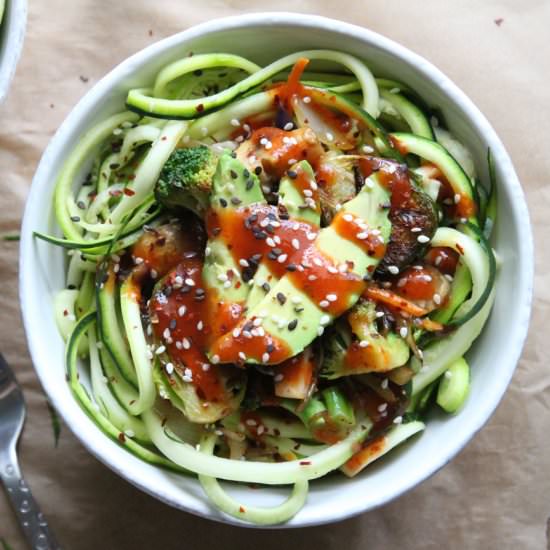 Korean BBQ Zoodle Stir-fry Bowl