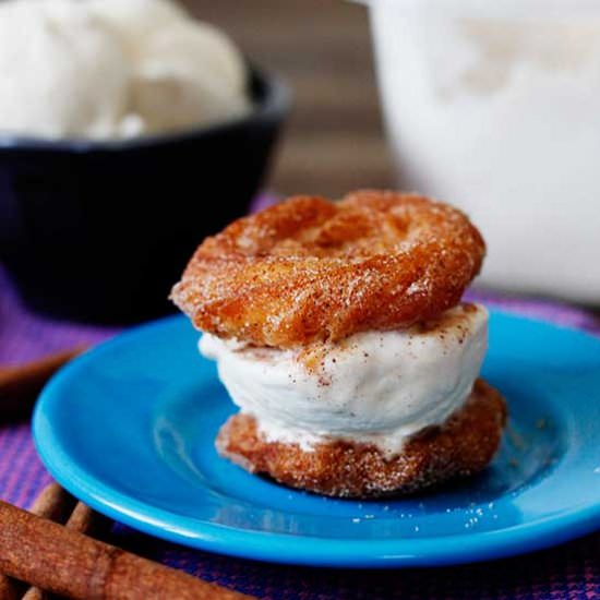 Churro Ice Cream Sandwiches