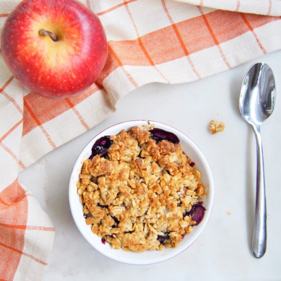 Spiced Blueberry-Apple Crumbles