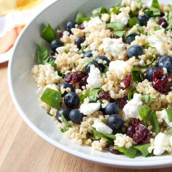 Red White & Blue Bulgur Salad