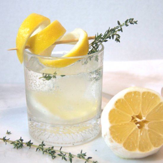 Lemon and Thyme Vodka Tonic